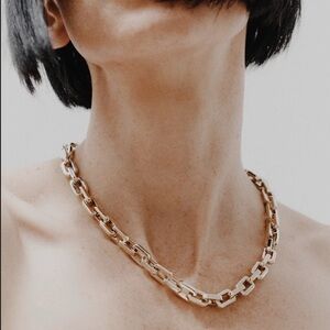 Eddie Borgo NWT 12k Gold Vermeil Supra Link Collar Necklace Chain Thick